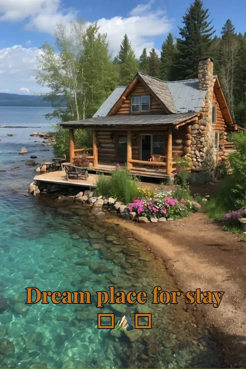 Cozy cabin in nature, representing a dream place for stay.