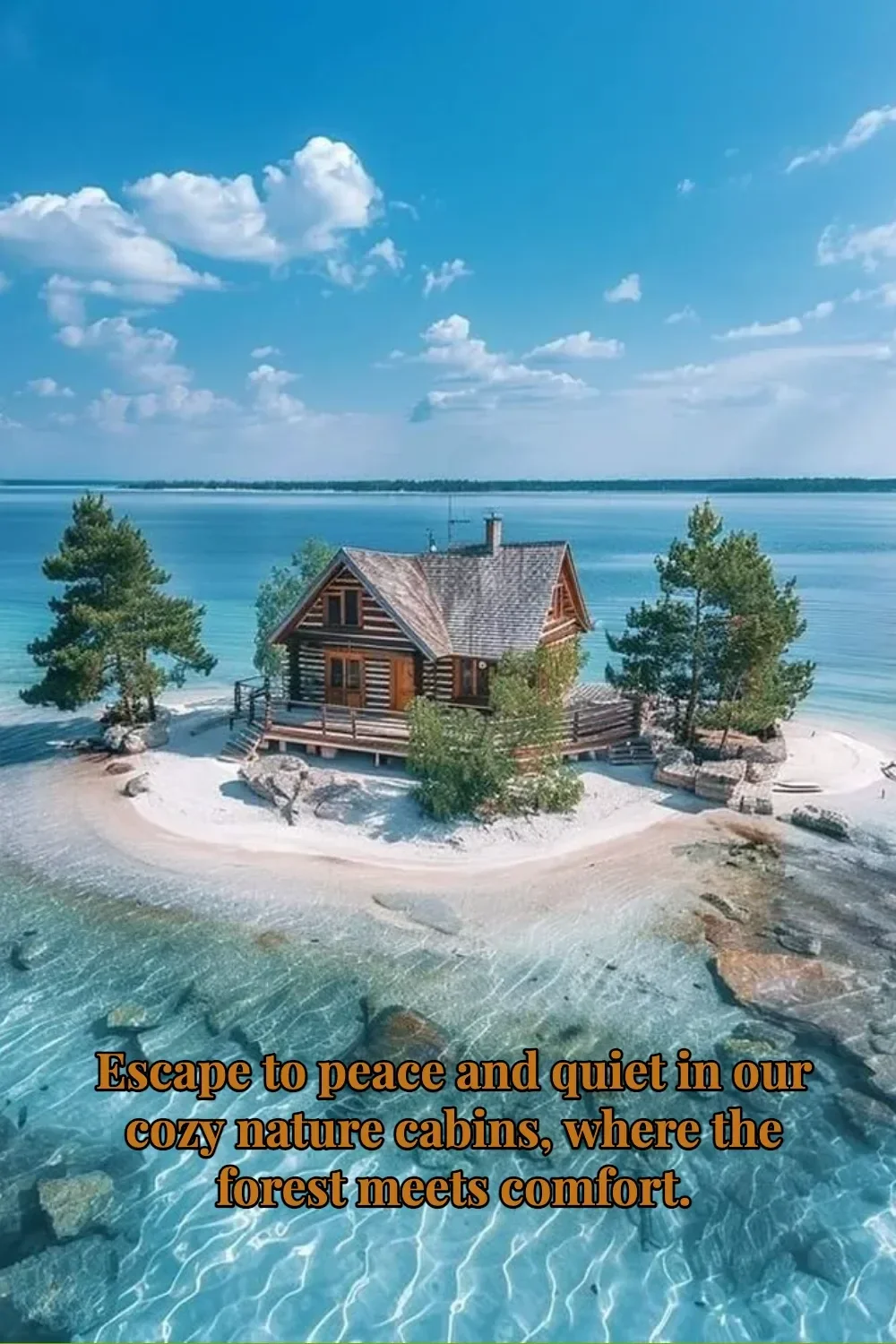 Cozy nature cabins nestled in the forest for a peaceful getaway.