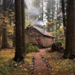Cozy cabin in nature, inviting warmth and serenity for a perfect getaway.