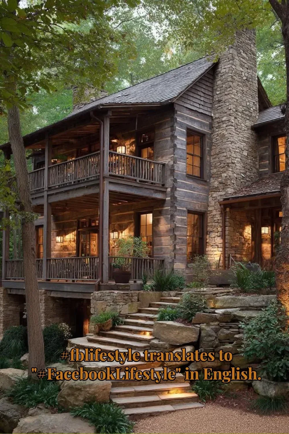 Visual representation of #FacebookLifestyle concept and its meaning in English.