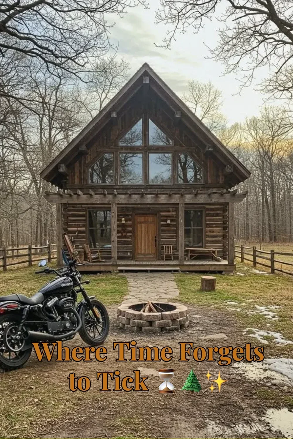 A tranquil forest scene where time forgets to tick, captured in serene beauty.