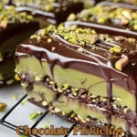 Delicious Chocolate Pistachio Delight dessert showcasing rich chocolate and crunchy pistachios.