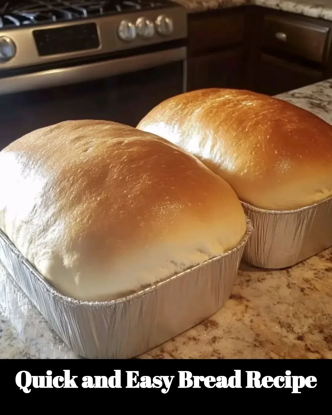 Freshly baked bread from a quick and easy bread recipe