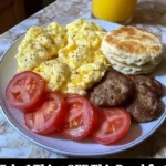 A minimalist breakfast plate showcasing a healthy, simplified meal.