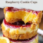 Heavenly lemon raspberry cookie cups with vibrant colors and delicious toppings