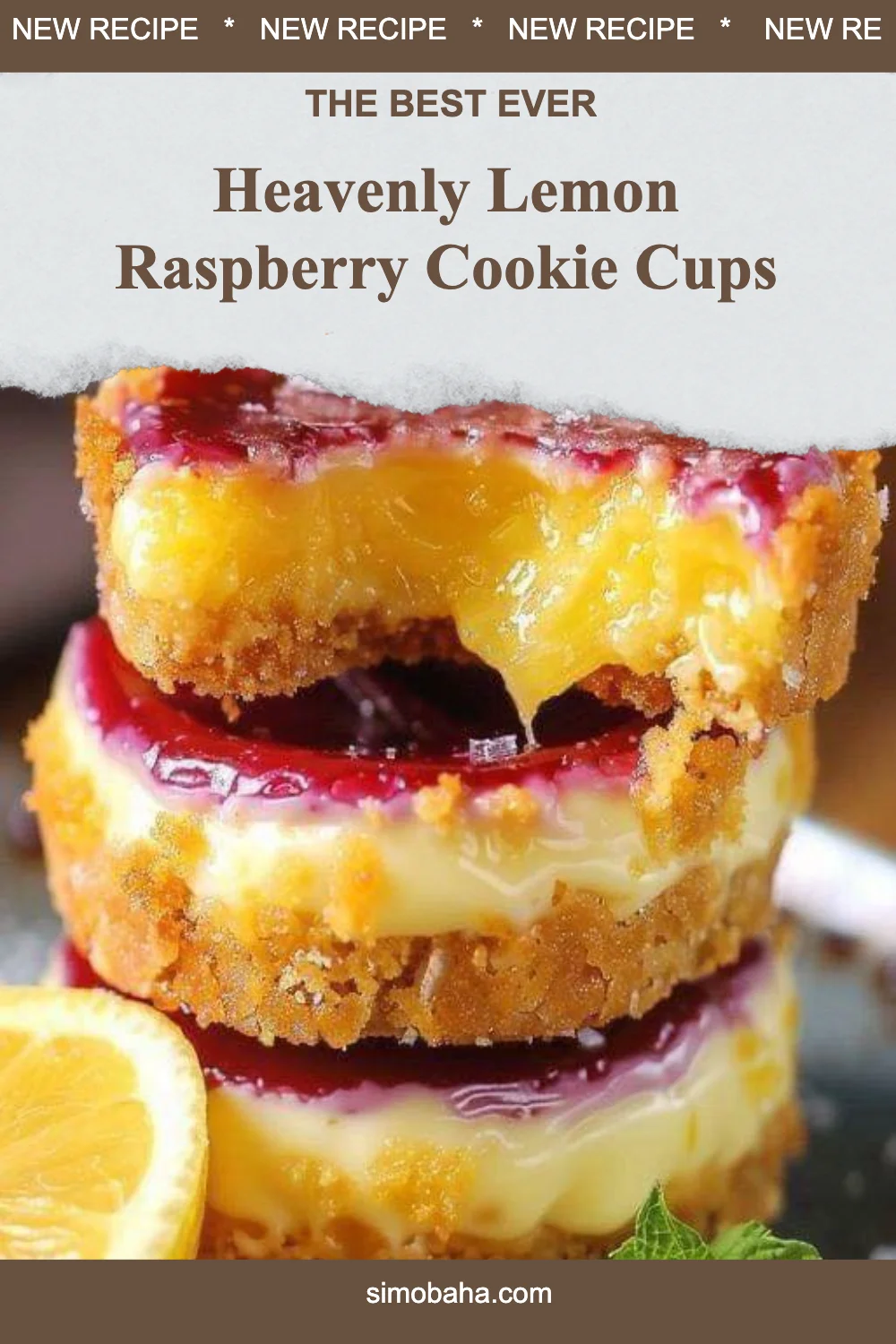 Heavenly lemon raspberry cookie cups with vibrant colors and delicious toppings