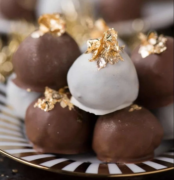 Delicious New Year's Eve Oreo Balls dessert ready for a festive celebration.