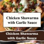 Delicious Chicken Shawarma served with creamy garlic sauce on a plate
