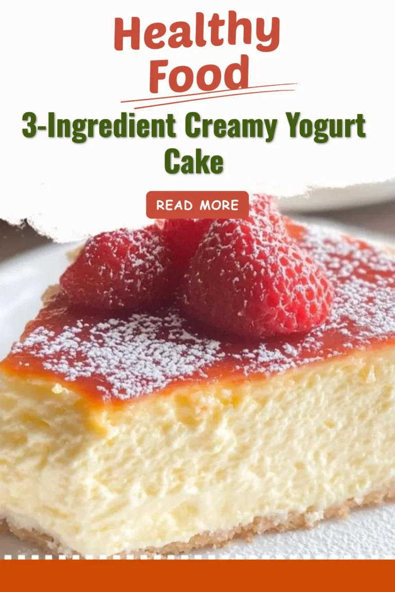 Creamy 3-Ingredient Yogurt Cake sliced on a plate