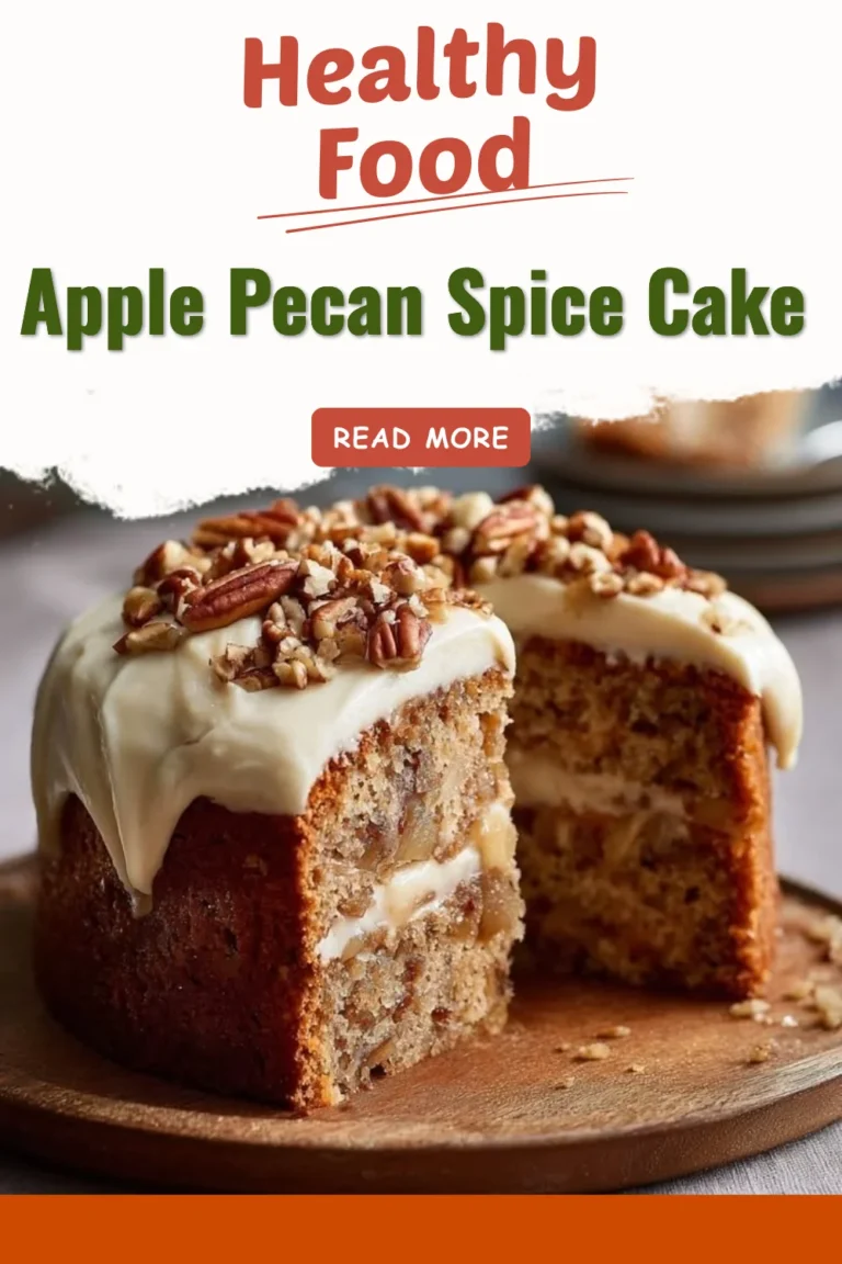 Delicious slice of Apple Pecan Spice Cake with spices and nuts