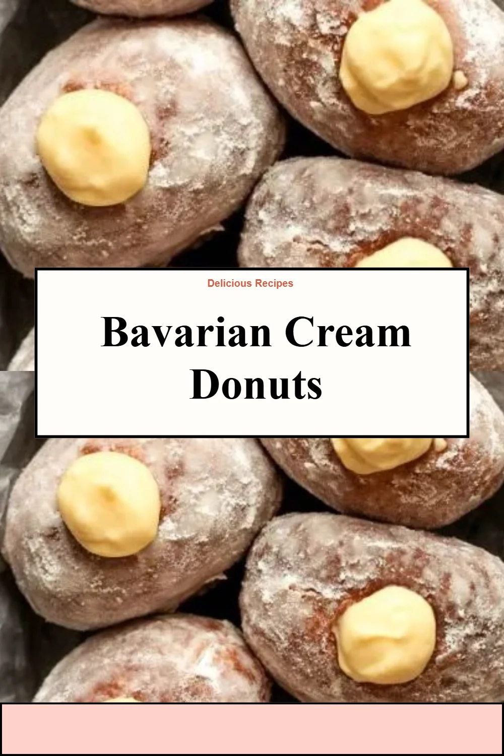 Delicious Bavarian Cream Donuts with cream filling on a plate