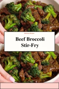 Delicious Beef Broccoli Stir-Fry served on a plate with colorful vegetables