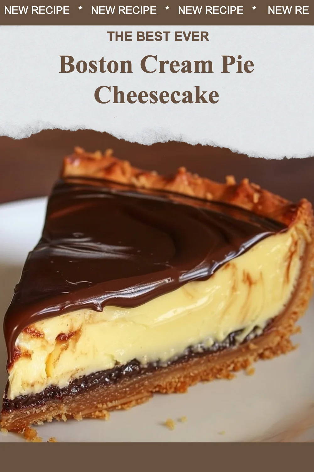 Boston Cream Pie Cheesecake