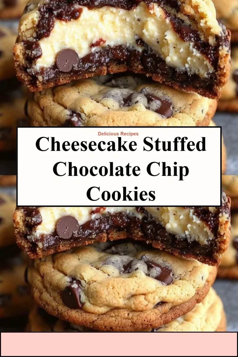 Cheesecake stuffed chocolate chip cookies on a plate, ready to enjoy.
