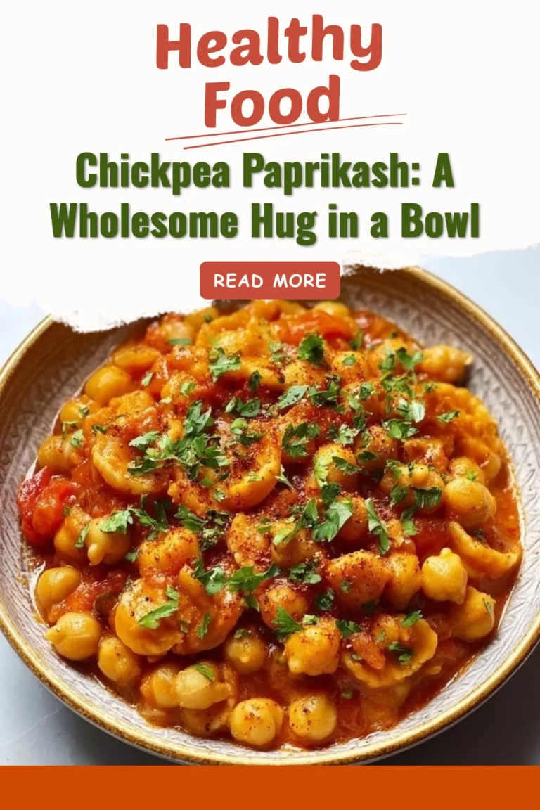 Bowl of Chickpea Paprikash topped with fresh herbs and spices