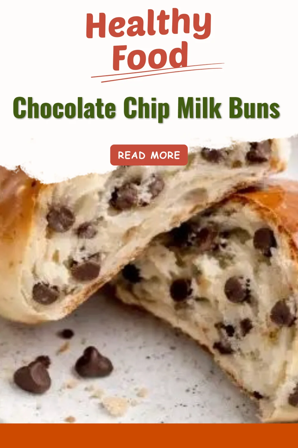 Delicious Chocolate Chip Milk Buns on a plate, fresh from the oven.