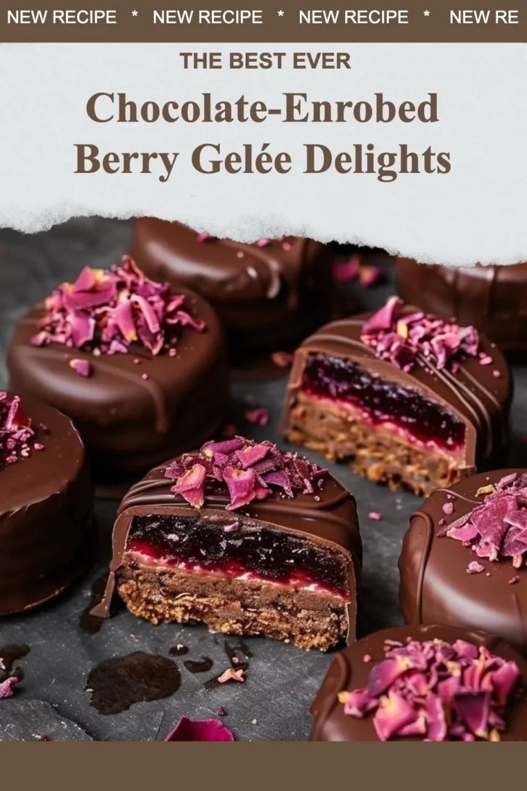 Chocolate-Enrobed Berry Gelée Delights treat with rich chocolate and berry flavors
