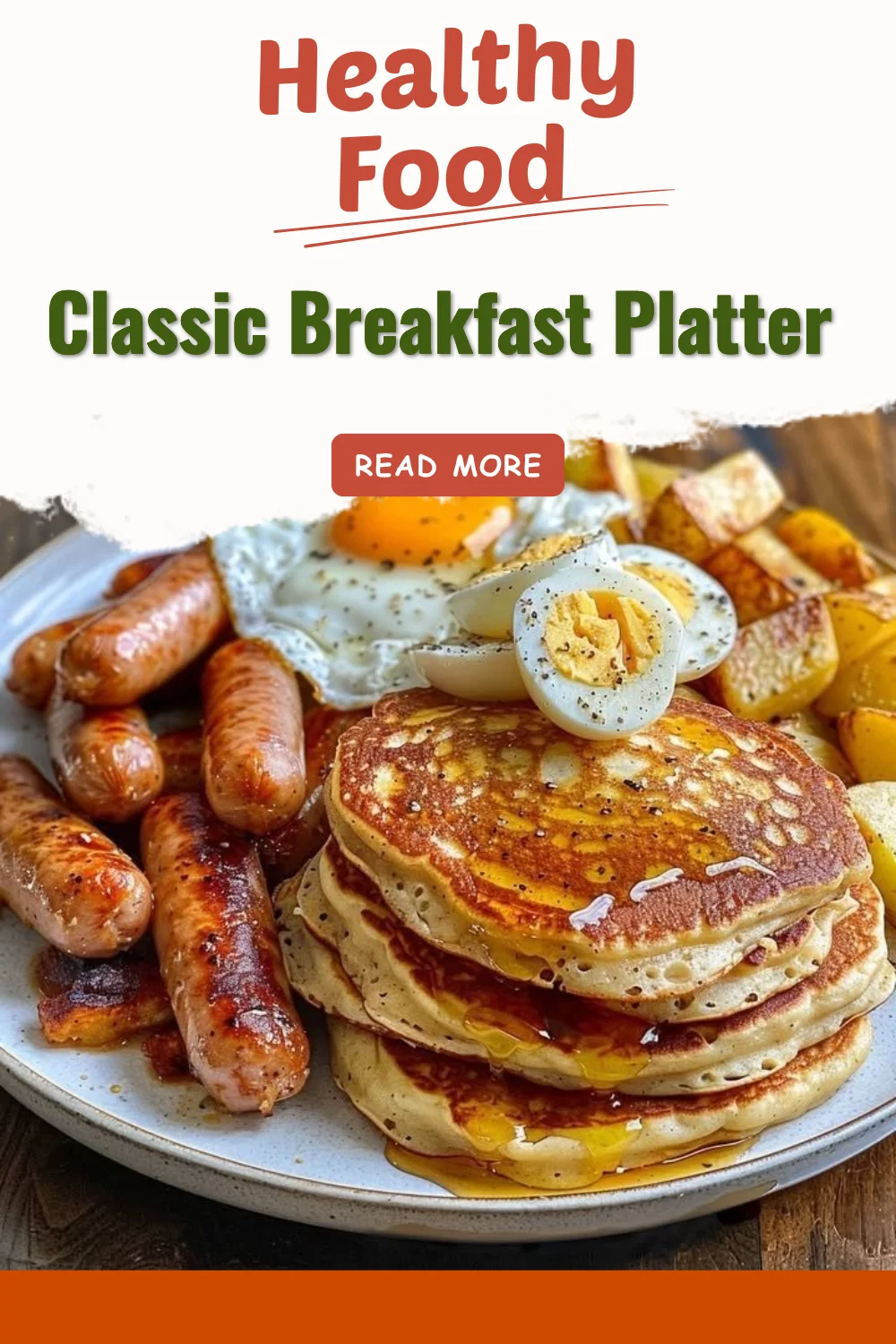 Delicious classic breakfast platter with eggs, bacon, and toast