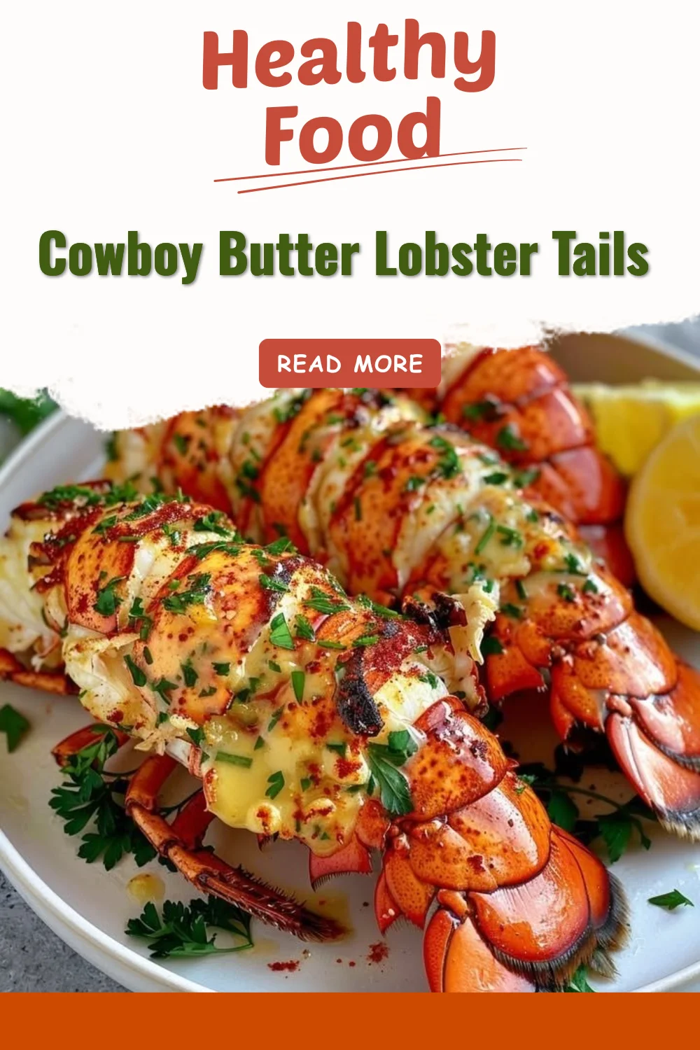 Delicious cowboy butter lobster tails ready to be served