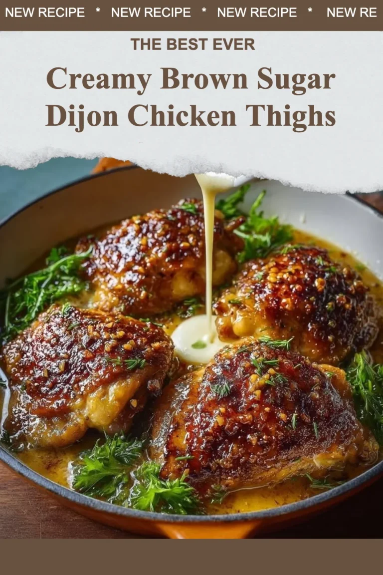 Creamy Brown Sugar Dijon Chicken Thighs recipe with rich sauce