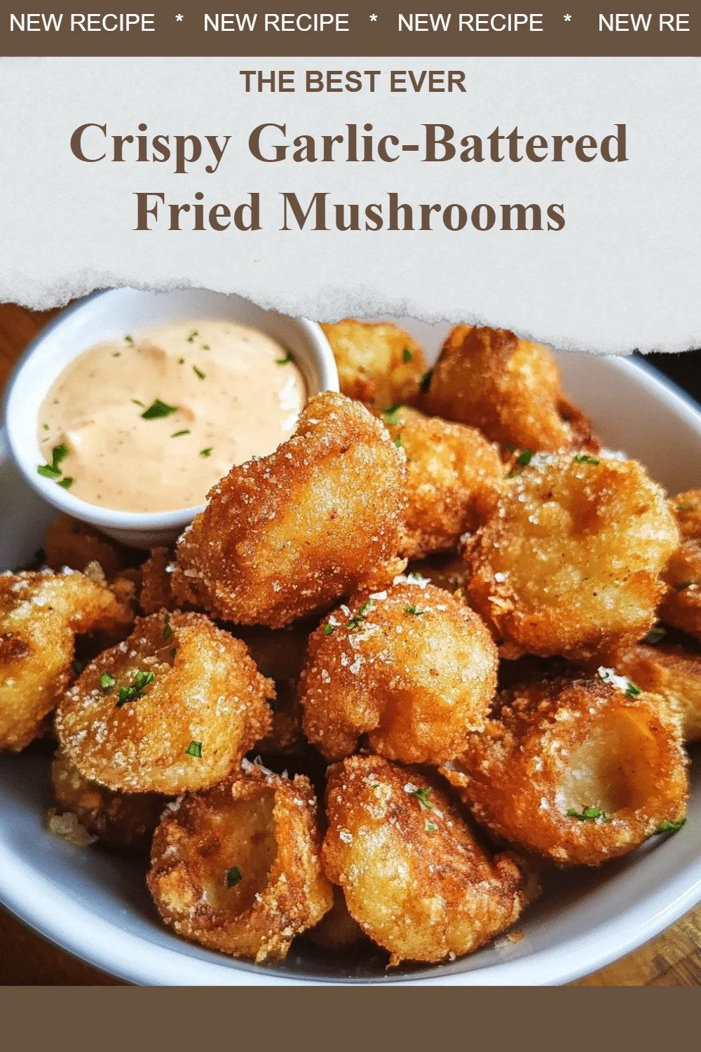 Crispy Garlic-Battered Fried Mushrooms