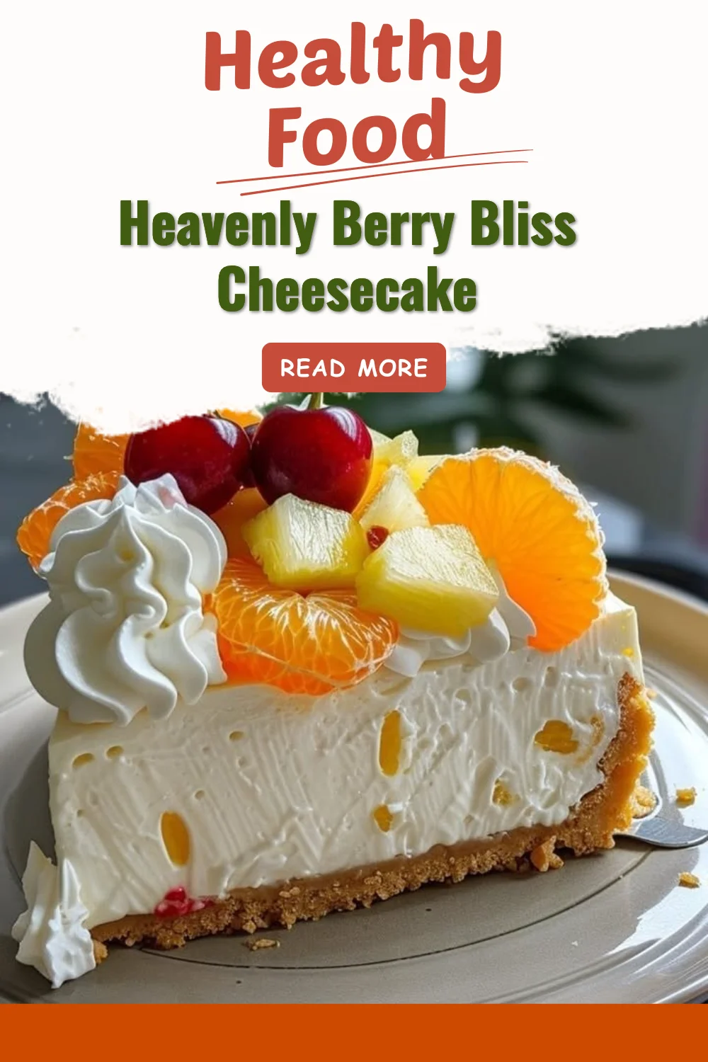 Heavenly Berry Bliss Cheesecake topped with fresh berries