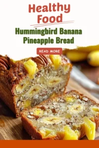 Hummingbird Banana Pineapple Bread topped with nuts and sliced bananas