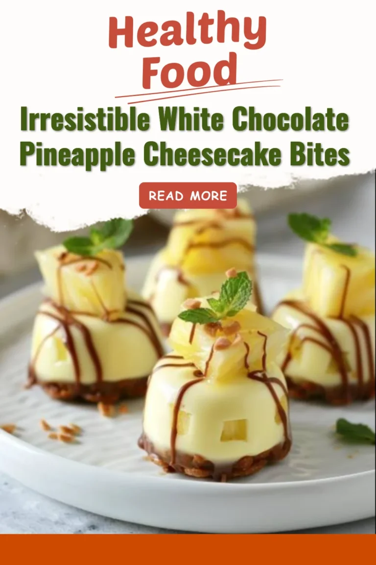 Delicious white chocolate cheesecake bites topped with pineapple