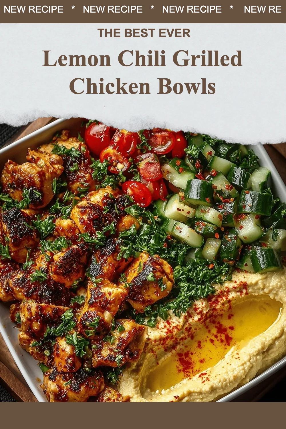 Lemon Chili Grilled Chicken Bowls