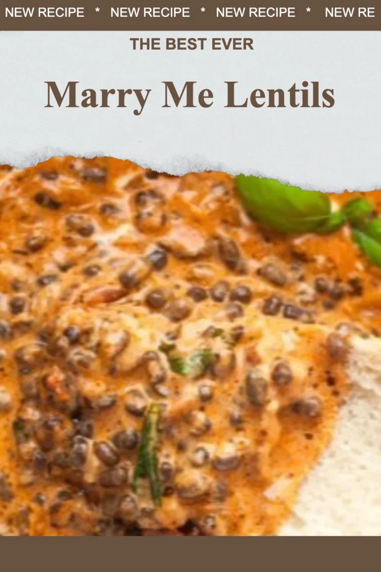 Bowl of Marry Me Lentils garnished and ready to serve