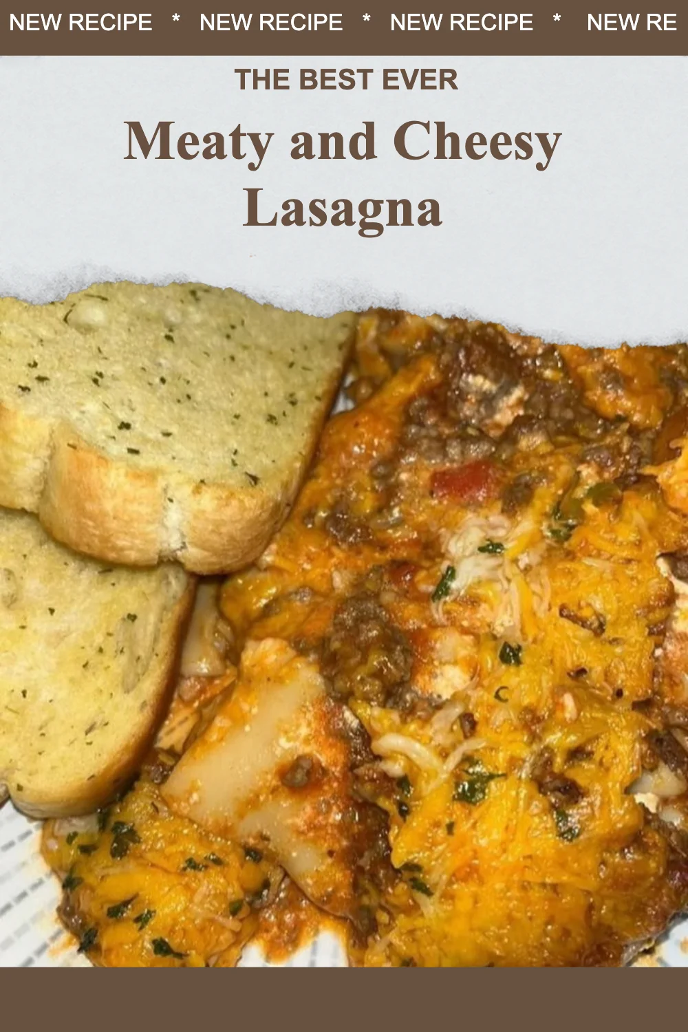 Delicious meaty and cheesy lasagna ready to serve
