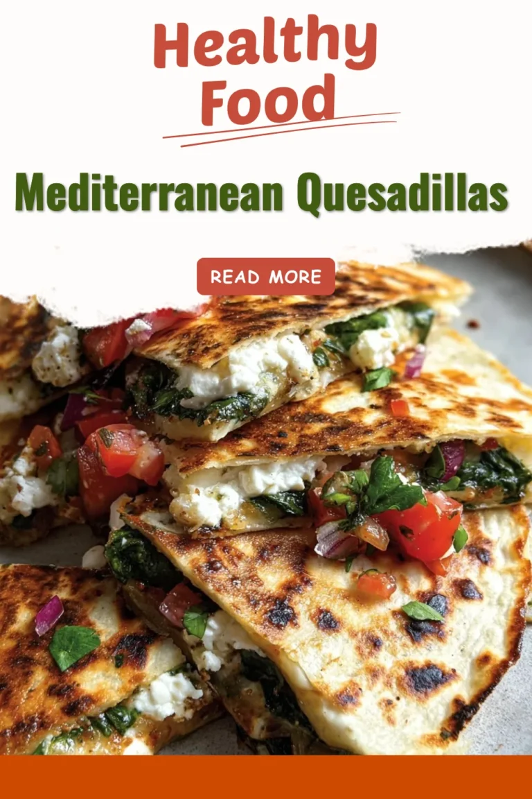 Delicious Mediterranean Quesadillas with fresh vegetables and cheese