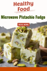 Delicious Microwave Pistachio Fudge served on a plate with pistachios.