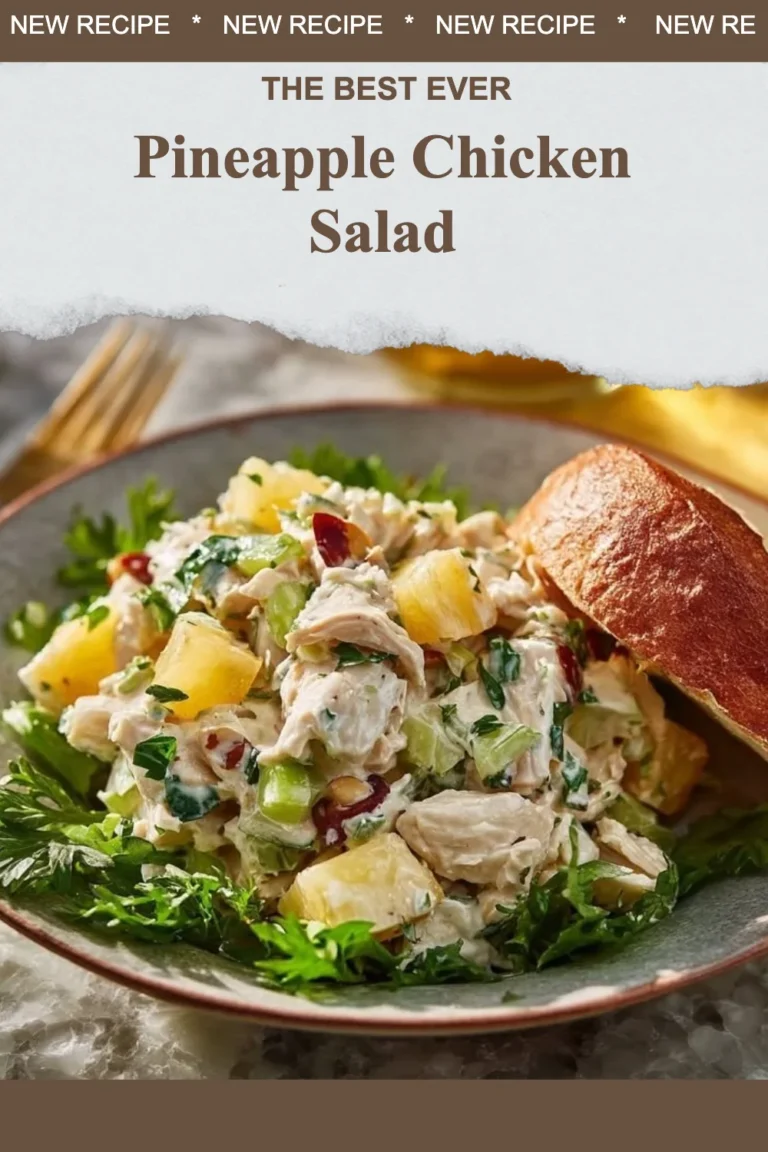 Delicious Pineapple Chicken Salad with fresh ingredients