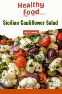 Sicilian Cauliflower Salad with fresh vegetables and herbs
