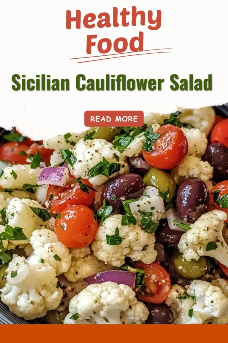 Sicilian Cauliflower Salad with fresh vegetables and herbs