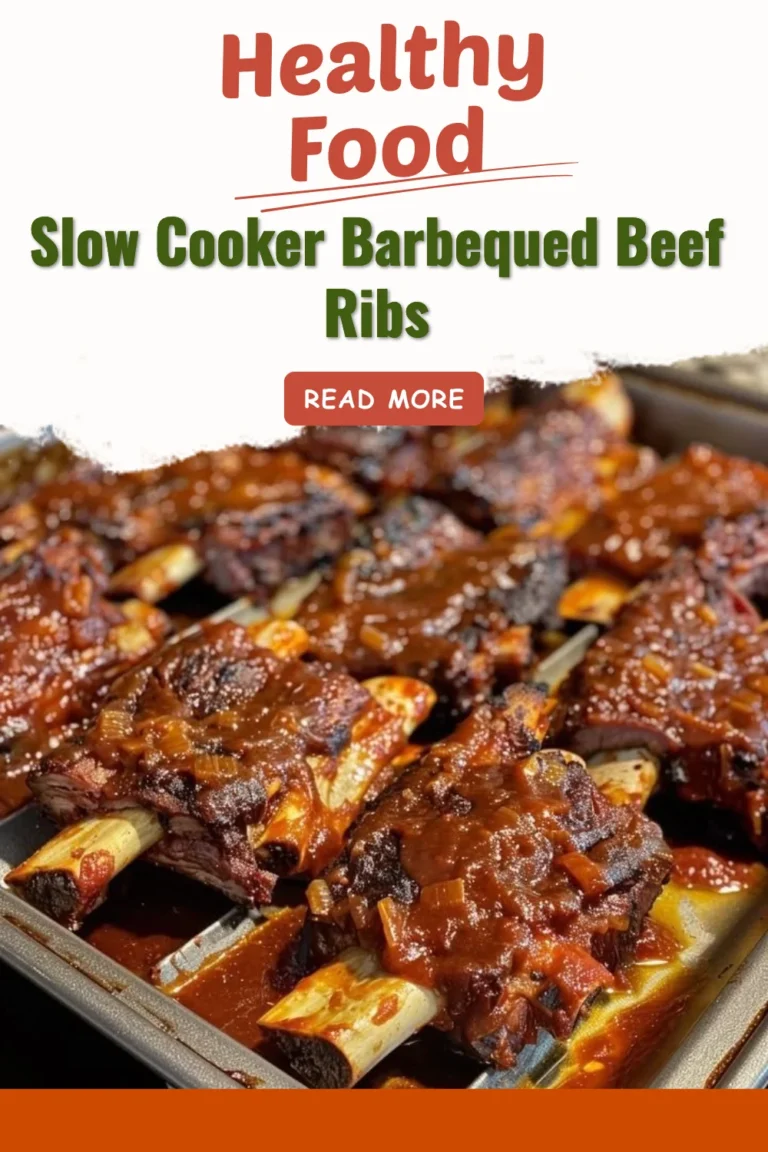 Slow cooker barbequed beef ribs served on a platter with barbecue sauce