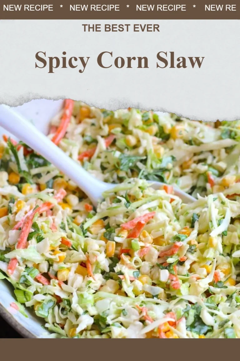 Bowl of spicy corn slaw with colorful vegetables and spices