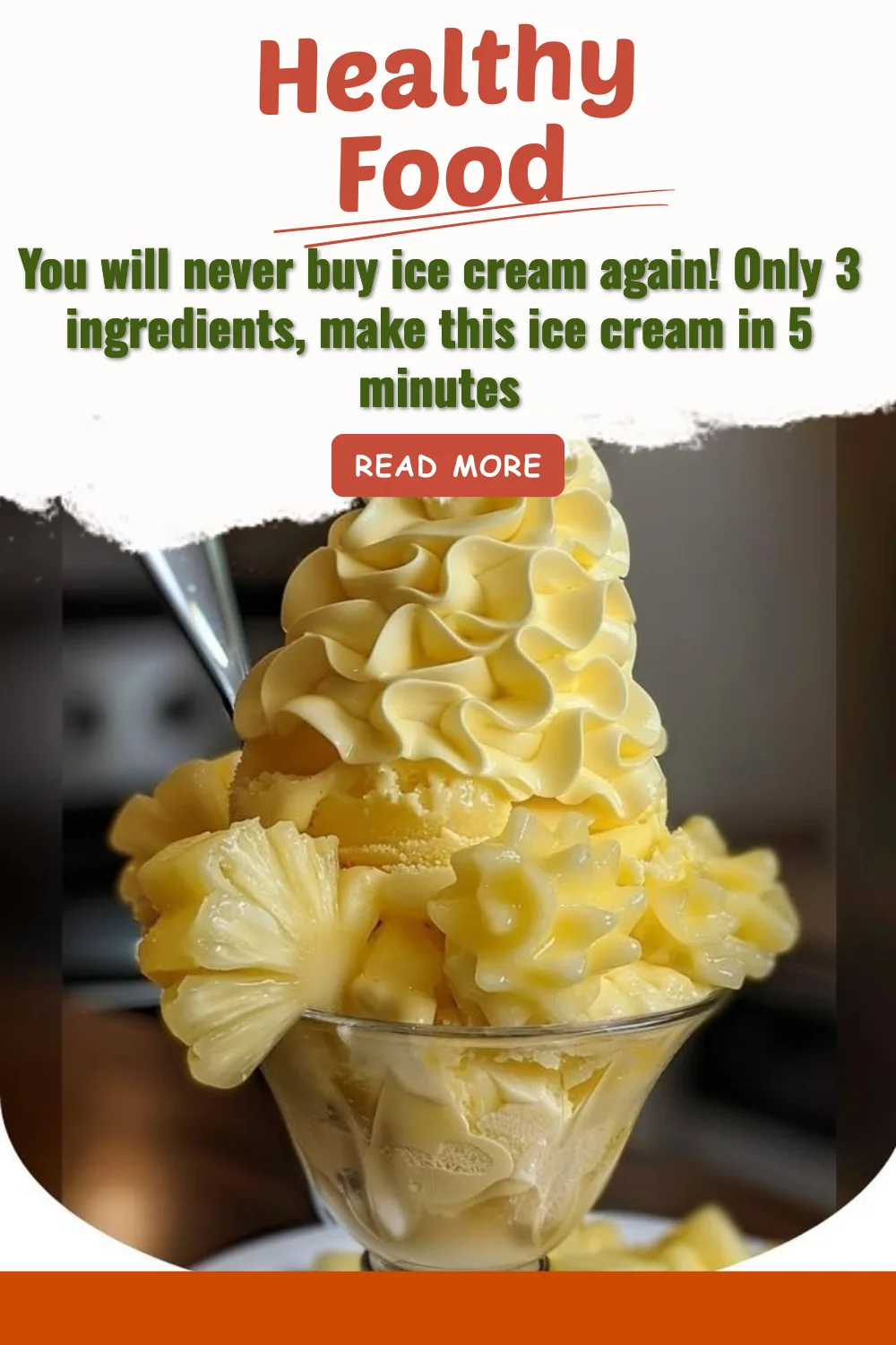 You will never buy ice cream again! Only 3 ingredients, make this ice cream in 5 minutes