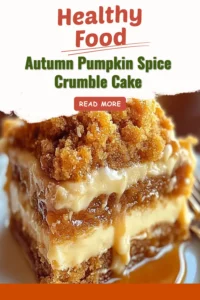 Autumn Pumpkin Spice Crumble Cake with a crunchy topping