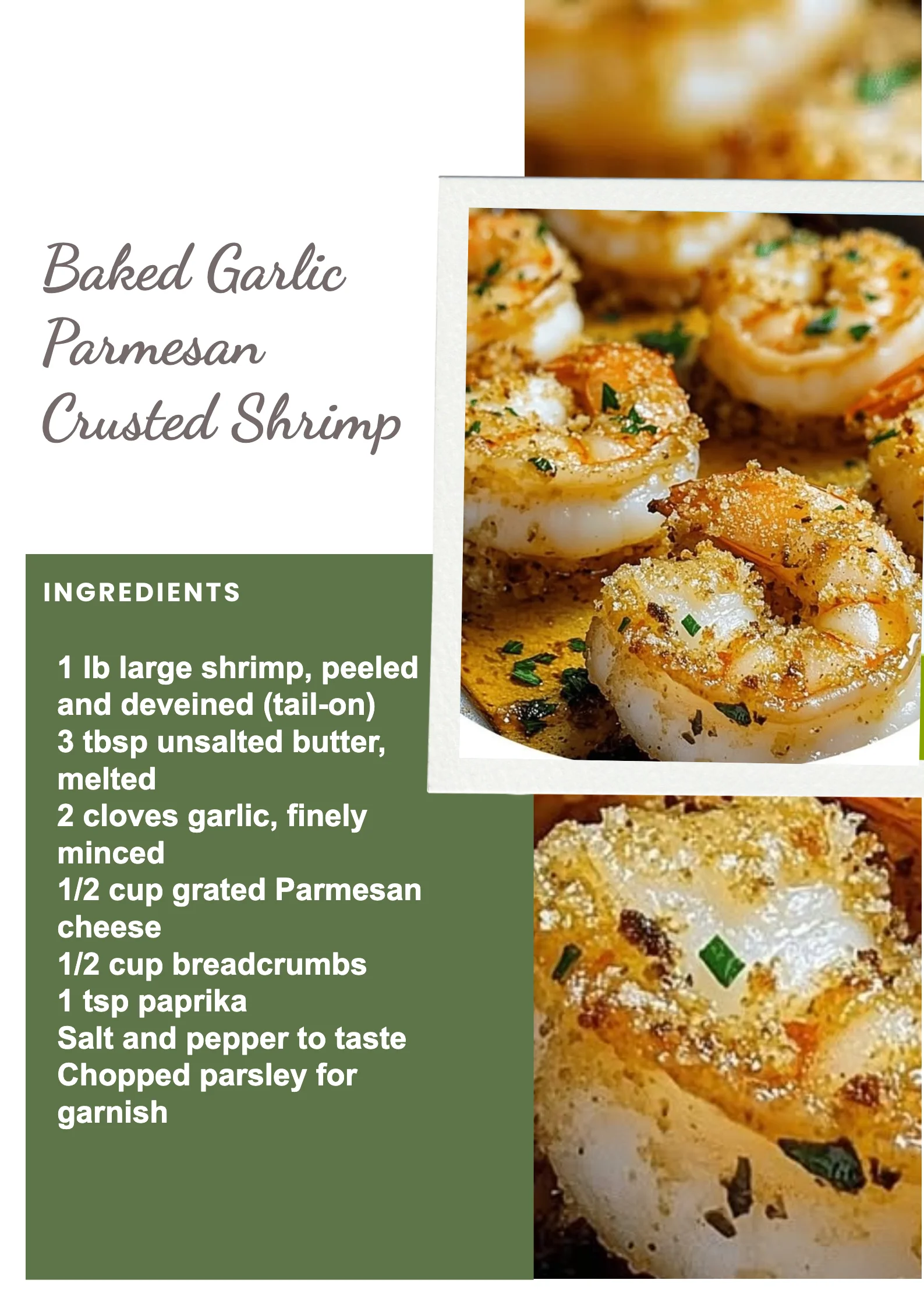 Baked Garlic Parmesan Crusted Shrimp