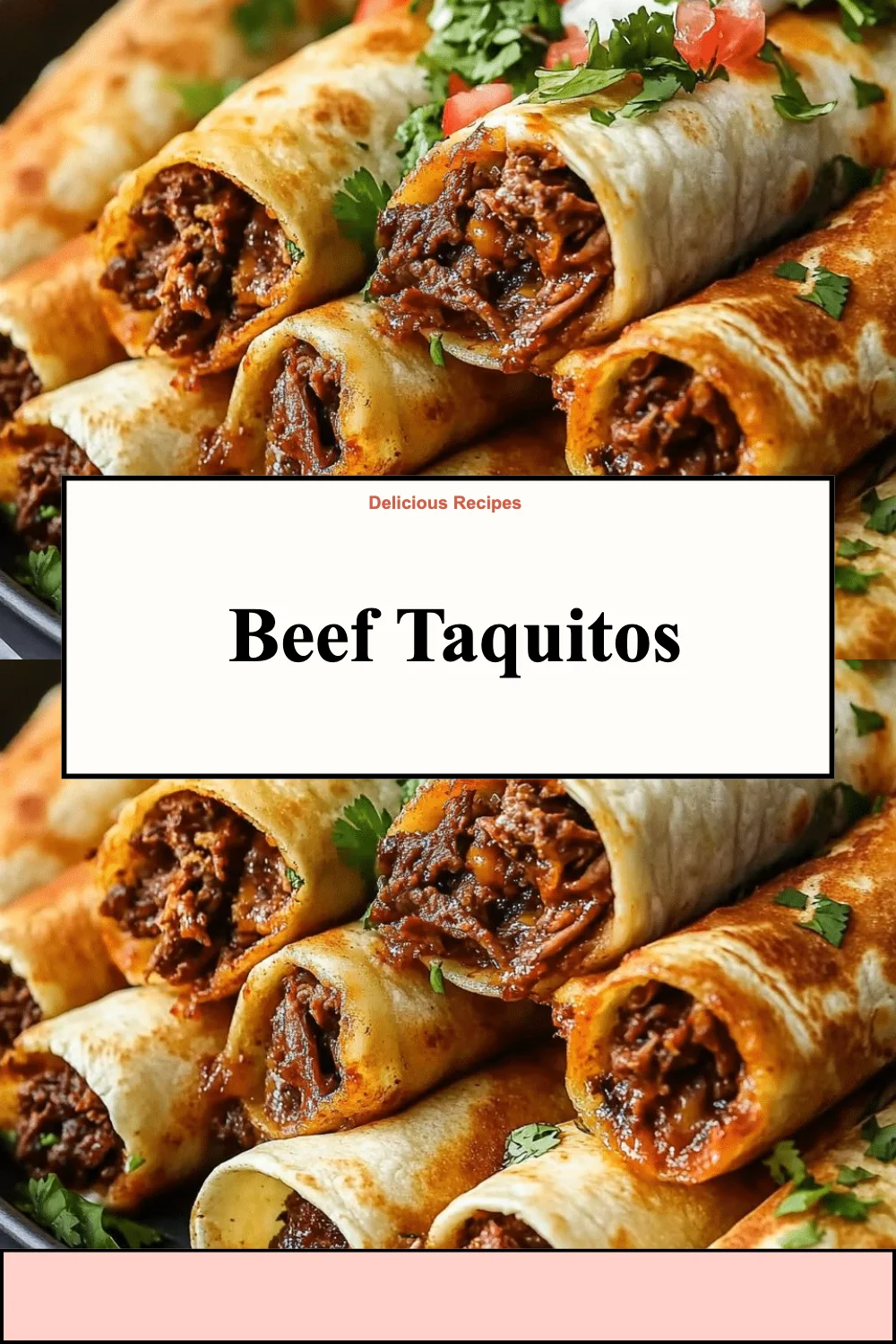 Crispy Beef Taquitos filled with seasoned beef, served with dipping sauce.