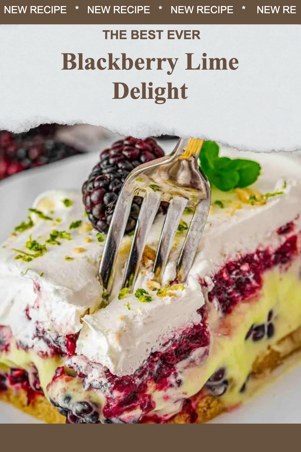 A refreshing Blackberry Lime Delight dessert showcasing blackberries and lime.