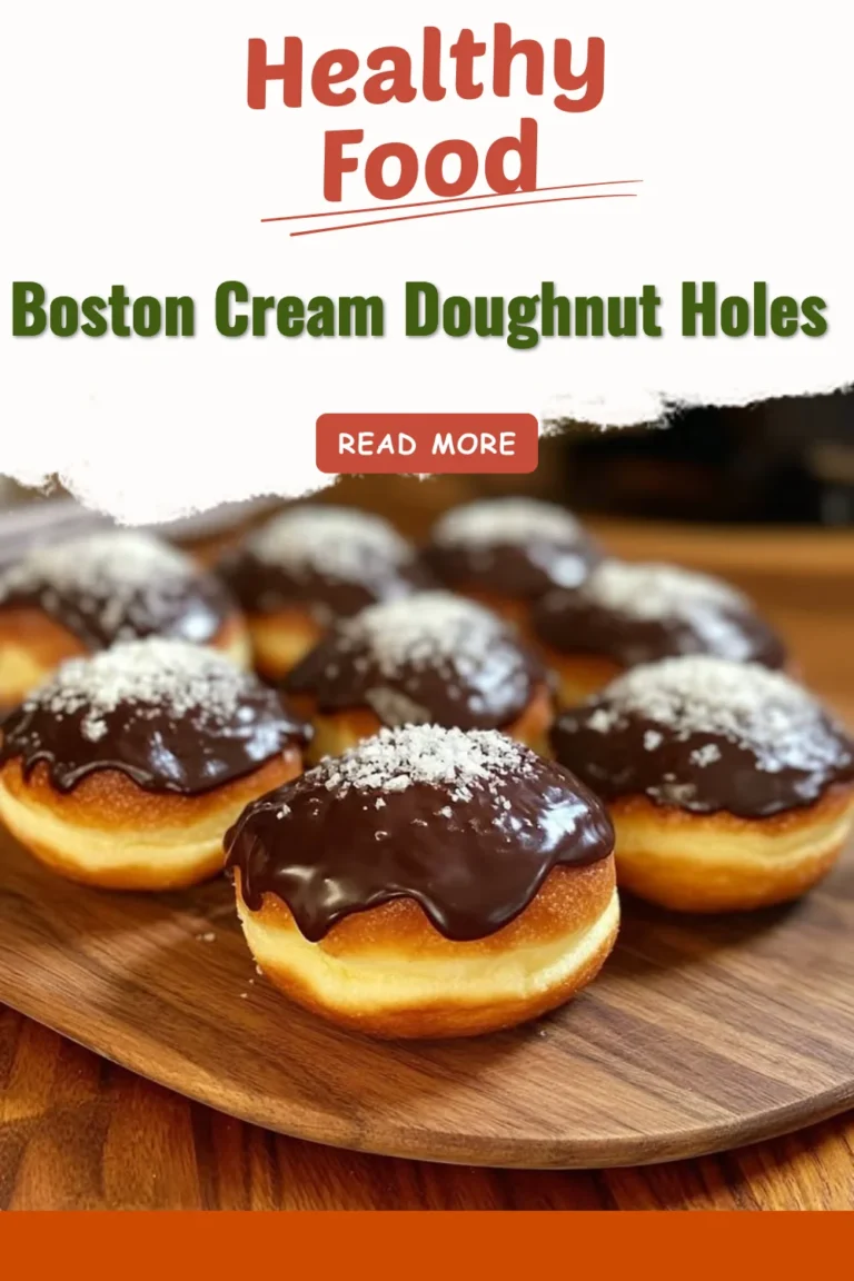 Delicious Boston Cream Doughnut holes with chocolate glaze and custard filling