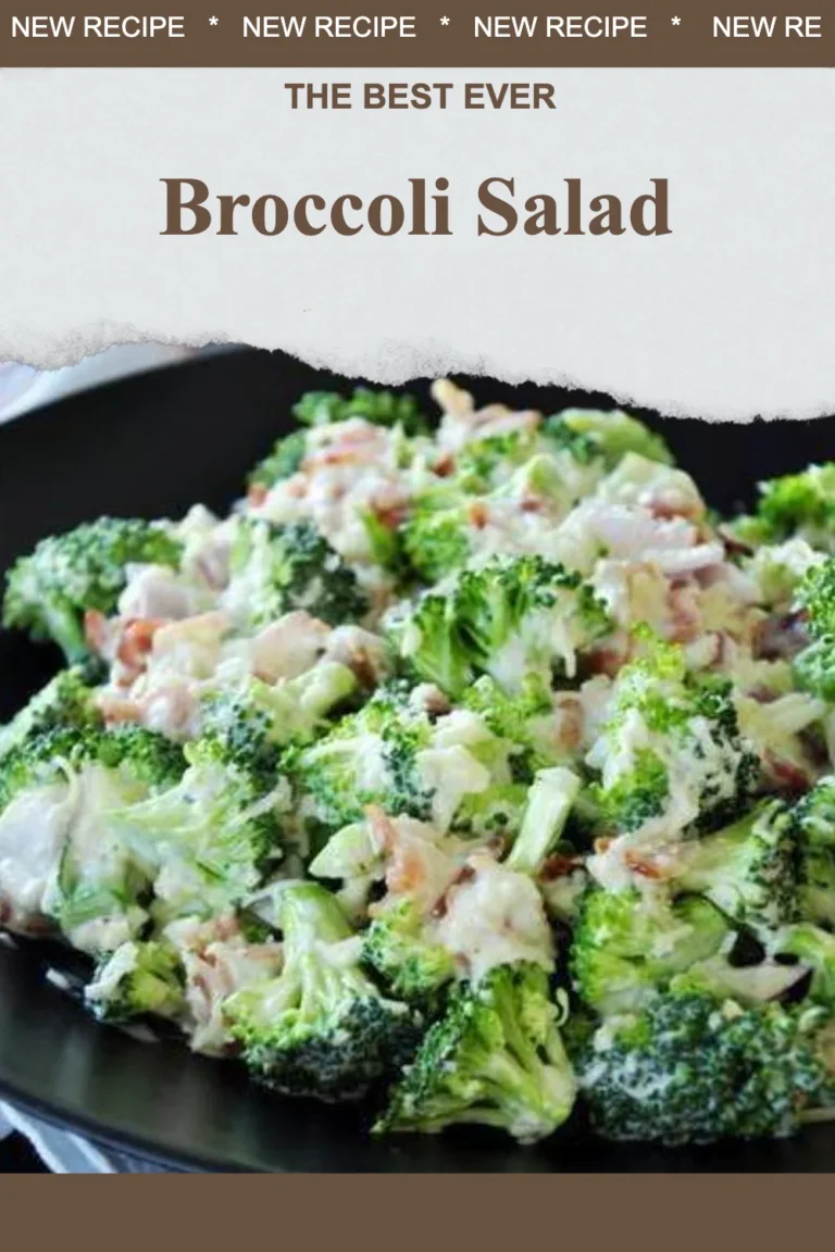 Fresh and vibrant broccoli salad with nuts and dressing