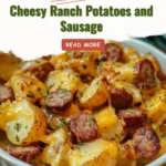 Delicious Cheesy Ranch Potatoes with Sausage, perfect for any meal.