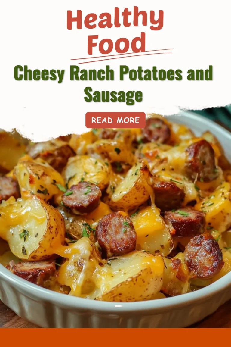 Delicious Cheesy Ranch Potatoes with Sausage, perfect for any meal.