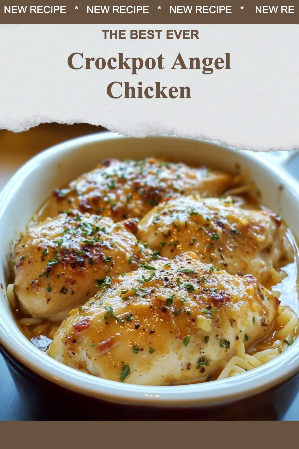 Delicious Crockpot Angel Chicken dish served with sides