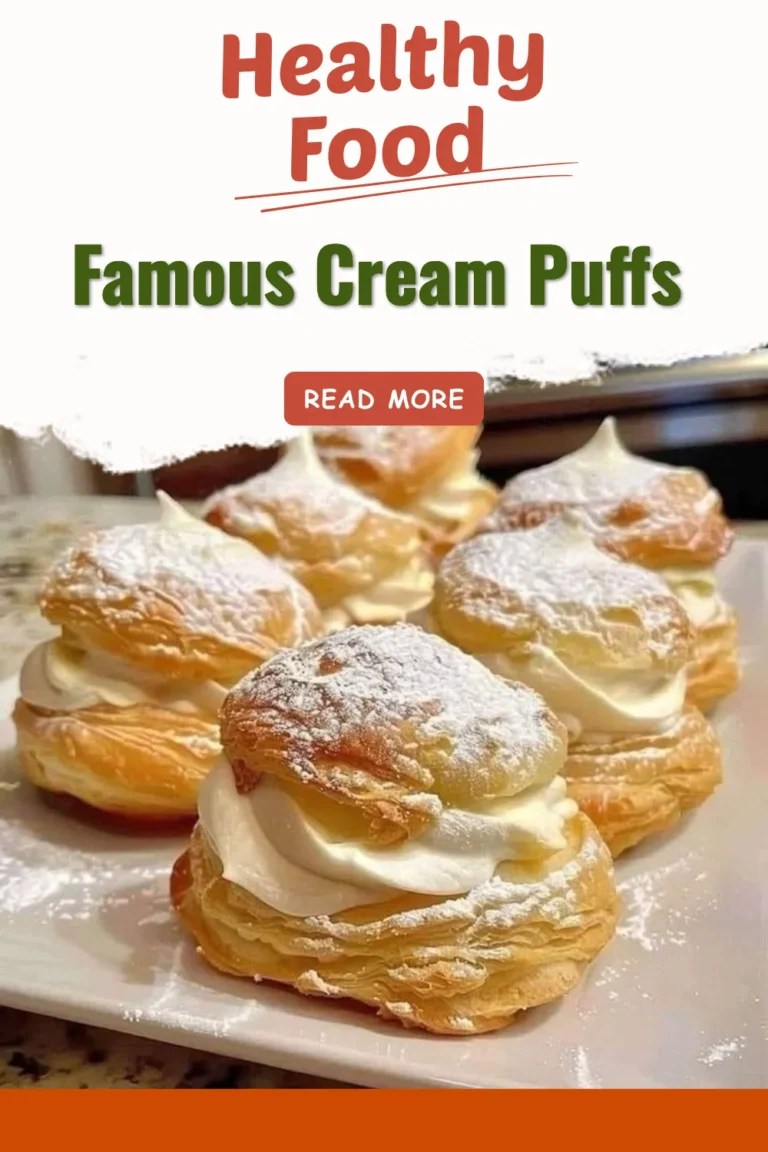 Delicious cream puffs filled with sweet cream at Famous Cream Puffs