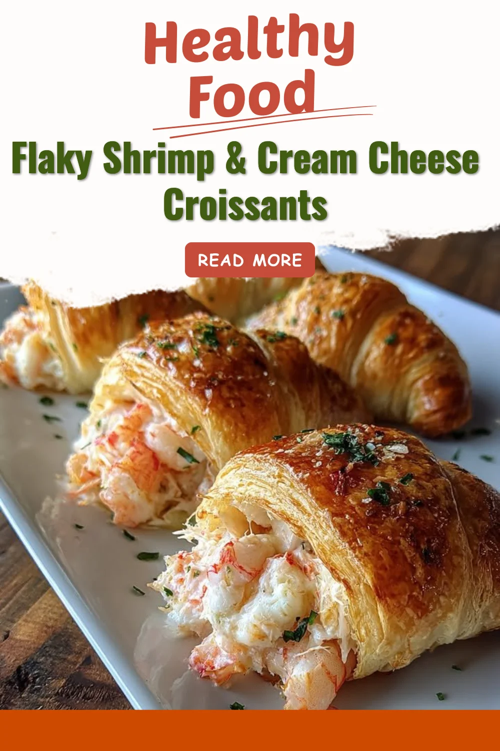 Flaky shrimp and cream cheese croissants baked to golden perfection